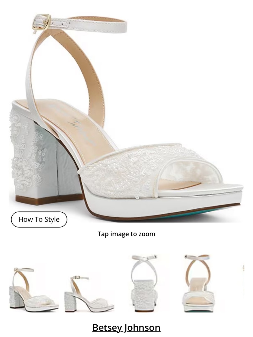 Junie beaded platform by betsey johnson